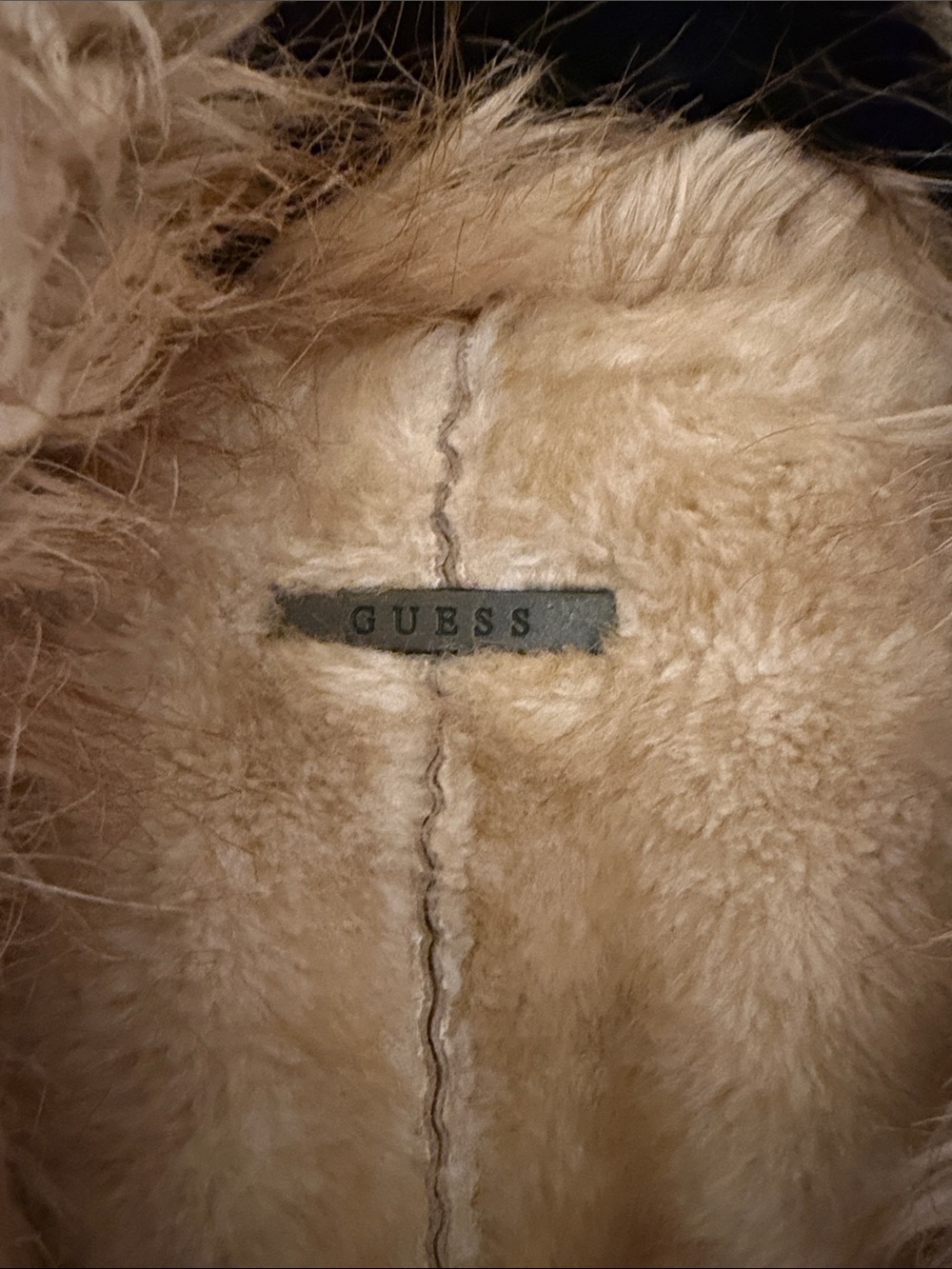 Vintage Y2K Guess Genuine Leather Suede and Faux Fur "Penny Lane" style jacket - Picture 2 of 4